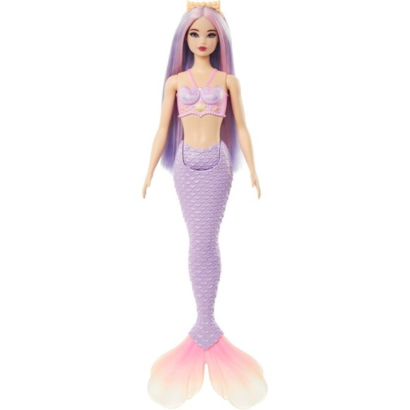 🆕Barbie Mermaid Doll with Pink & Lilac Fantasy Hair with Bodice & Lavender Tail - Picture 1 of 6